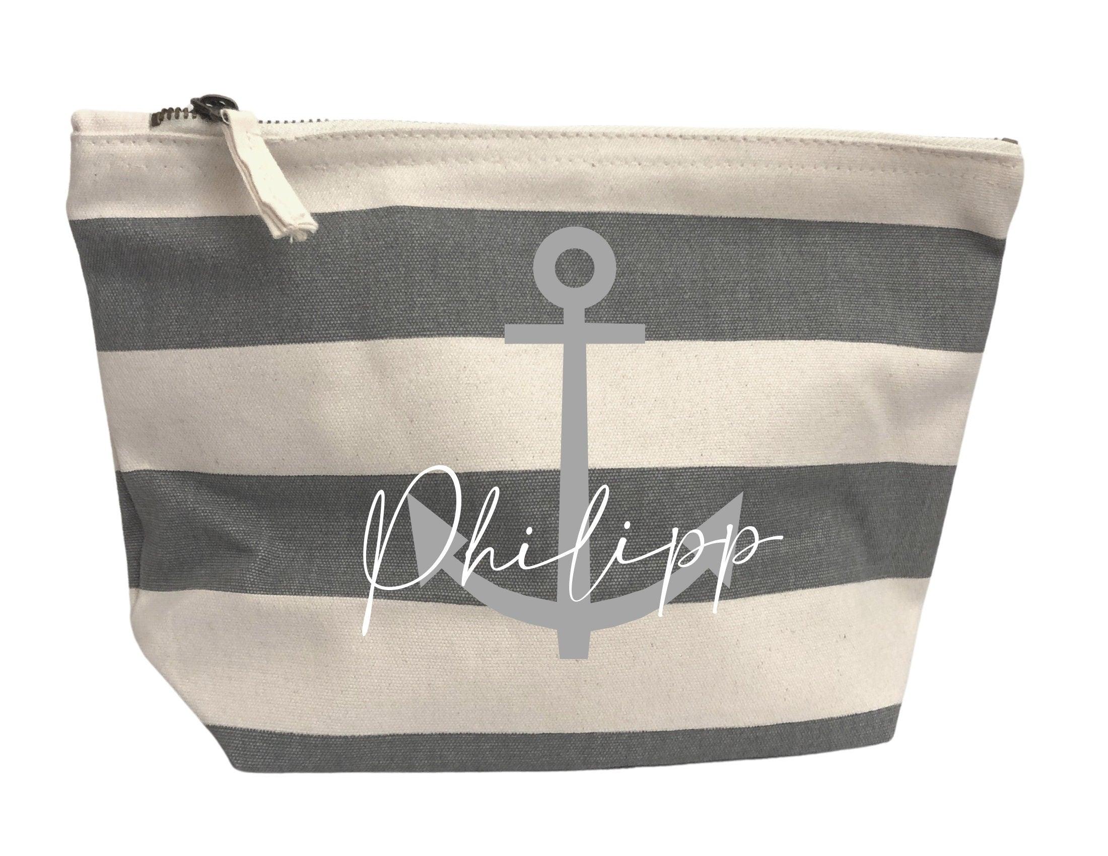 Maritime Kosmetiktasche | personalisierte Schminktasche | Kulturbeutel - Roo's Gift Shop