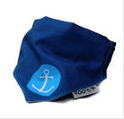 Maritimes Hundehalstuch mit Anker | dunkelblaues Hunde Bandana - Roo's Gift Shop