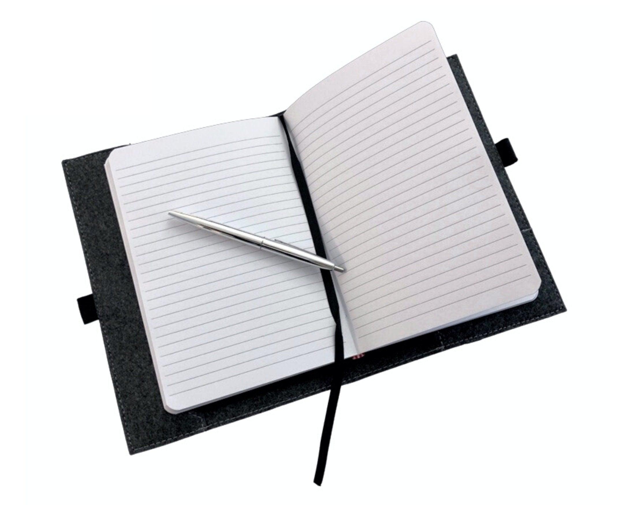 Notizbuch | personalisierte Filzhülle - Roo's Gift Shop