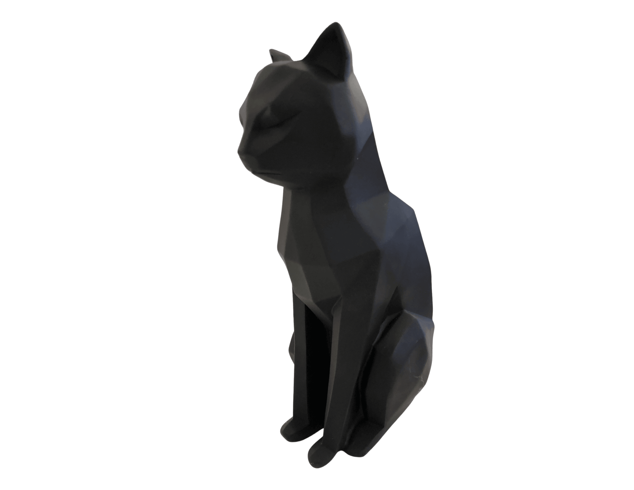 Objekt | Katze | Origami Look | Kunststoff | schwarz - Roo's Gift Shop