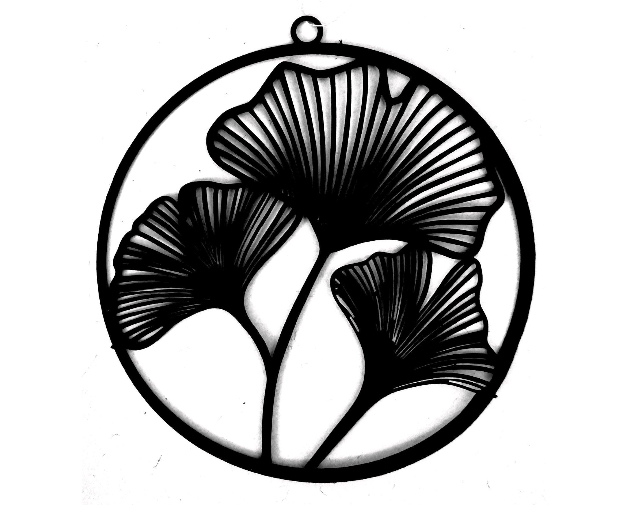 Papieranhänger | Ginko | 2 Stück | schwarz - Roo's Gift Shop