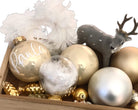 Personalisierte Weihnachtskugel | 8 cm | champagner | matt oder glänzend - Roo's Gift Shop