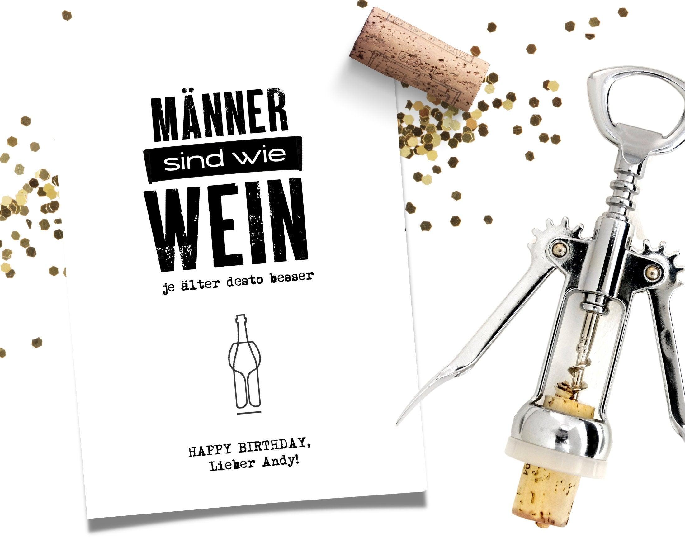 Personalisiertes Weinflaschen Etikett | Geburtstag Mann - Roo's Gift Shop