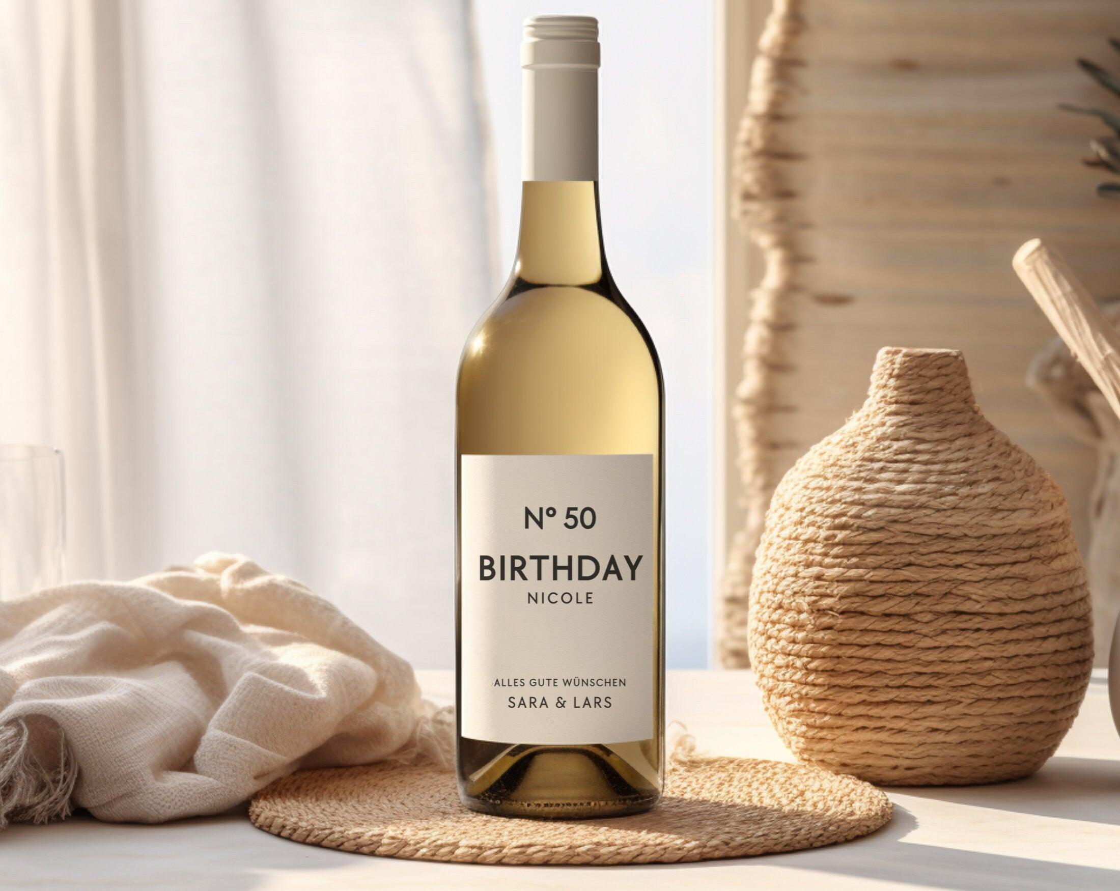 Personalisiertes Weinflaschen Etikett | Geburtstag | Weinetikett Birthday - Roo's Gift Shop