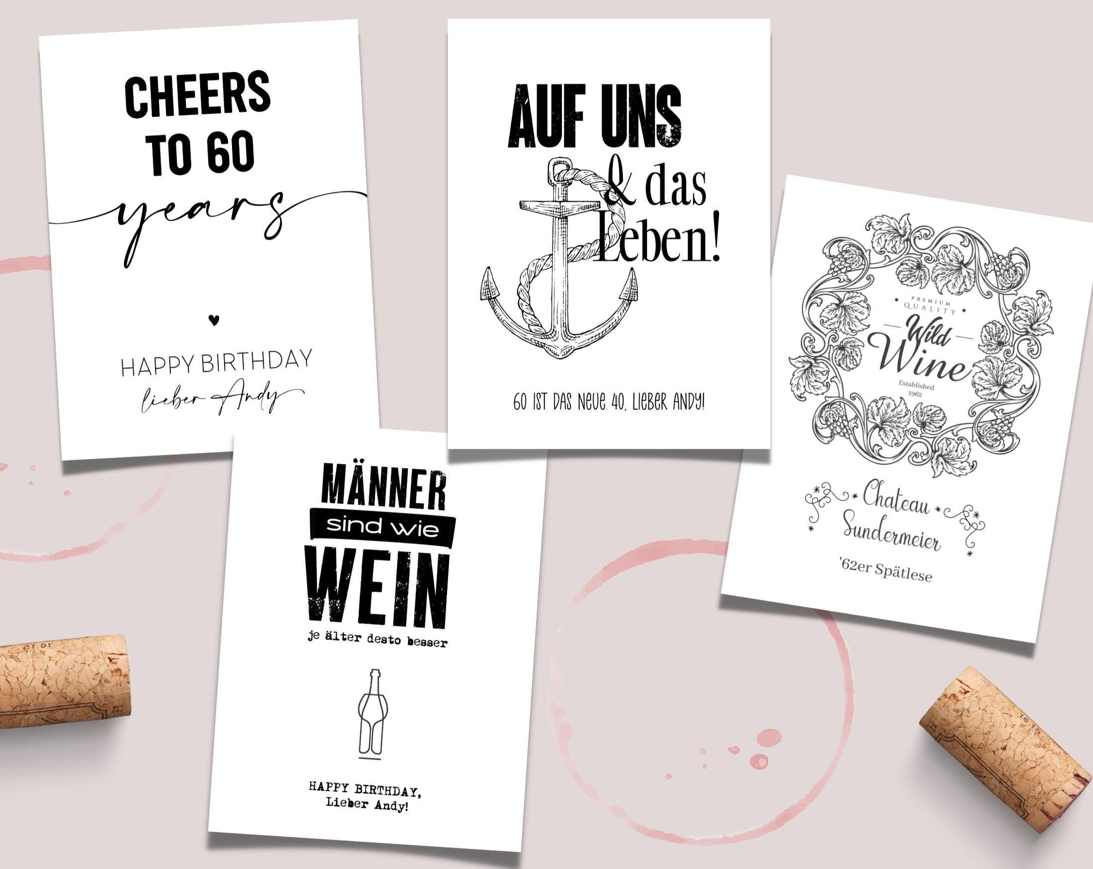 Personalisiertes Weinflaschen Etikett | Geburtstag - Roo's Gift Shop