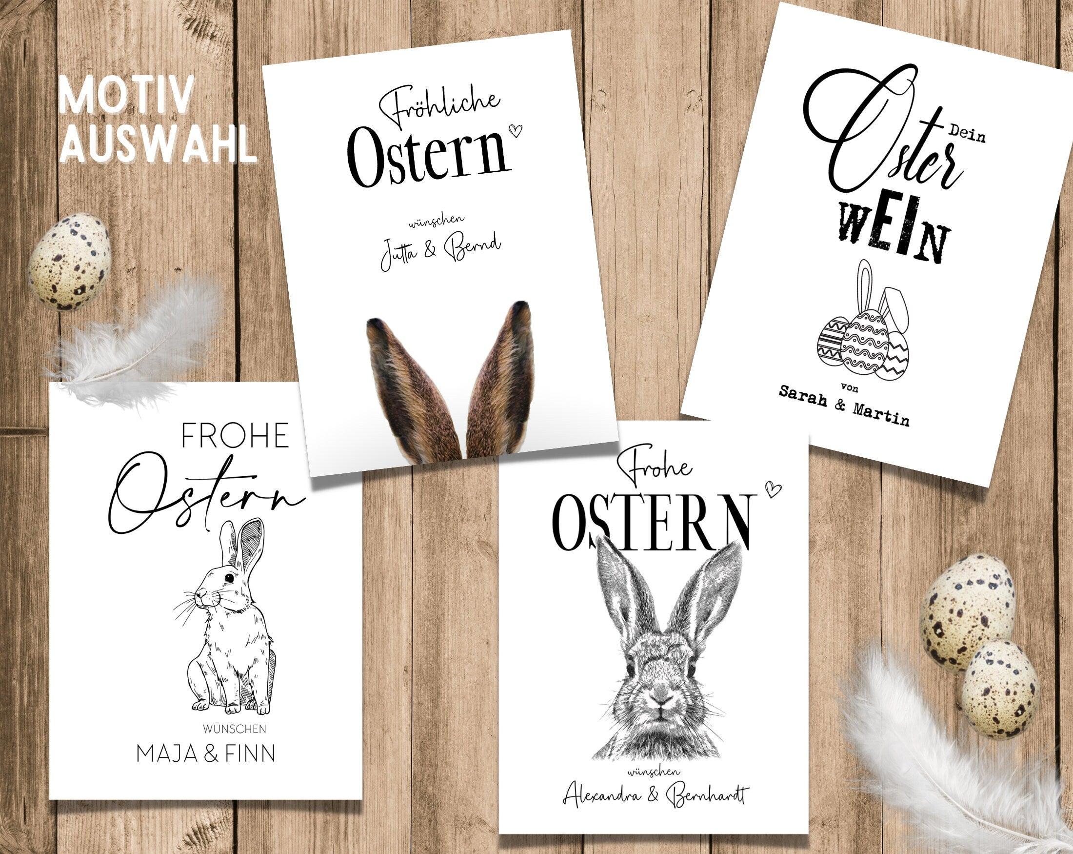 Personalisiertes Weinflaschen Etikett | Geschenk Ostern | Osterwein - Roo's Gift Shop