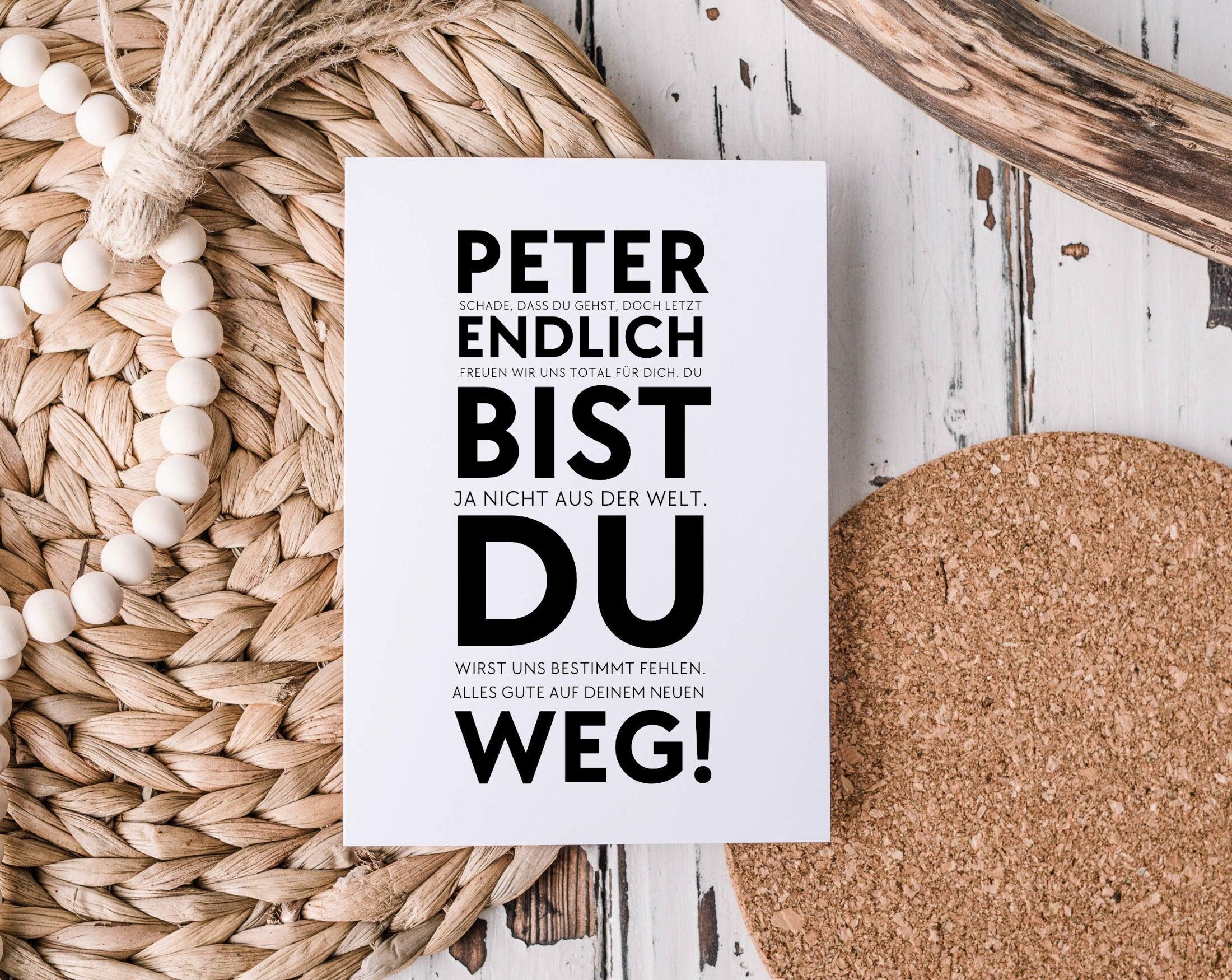 Personalisiertes Weinflaschen Etikett | Geschenk Verabschiedung Kollege/in - Roo's Gift Shop