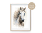 Pferde Poster | Aquarell Bild weißes Pferd | digitaler download - Roo's Gift Shop