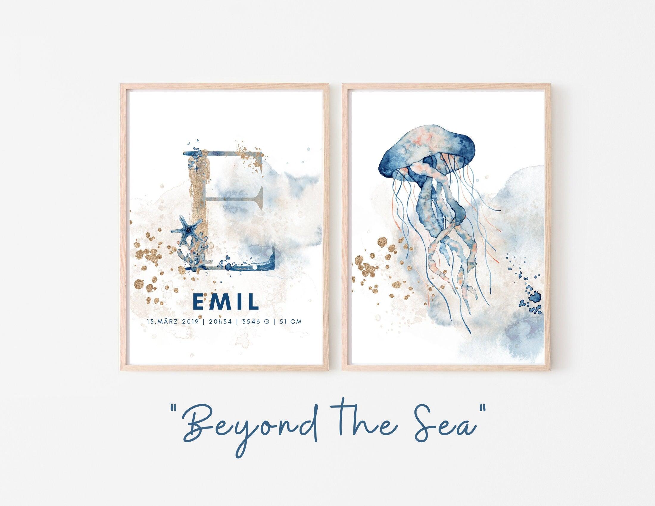 Poster 2er-Set | Taufgeschenk | Geburt - Roo's Gift Shop