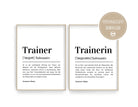 Poster Definition | personalisiert | Geschenk Trainer oder Trainerin | Digitaler Download - Roo's Gift Shop