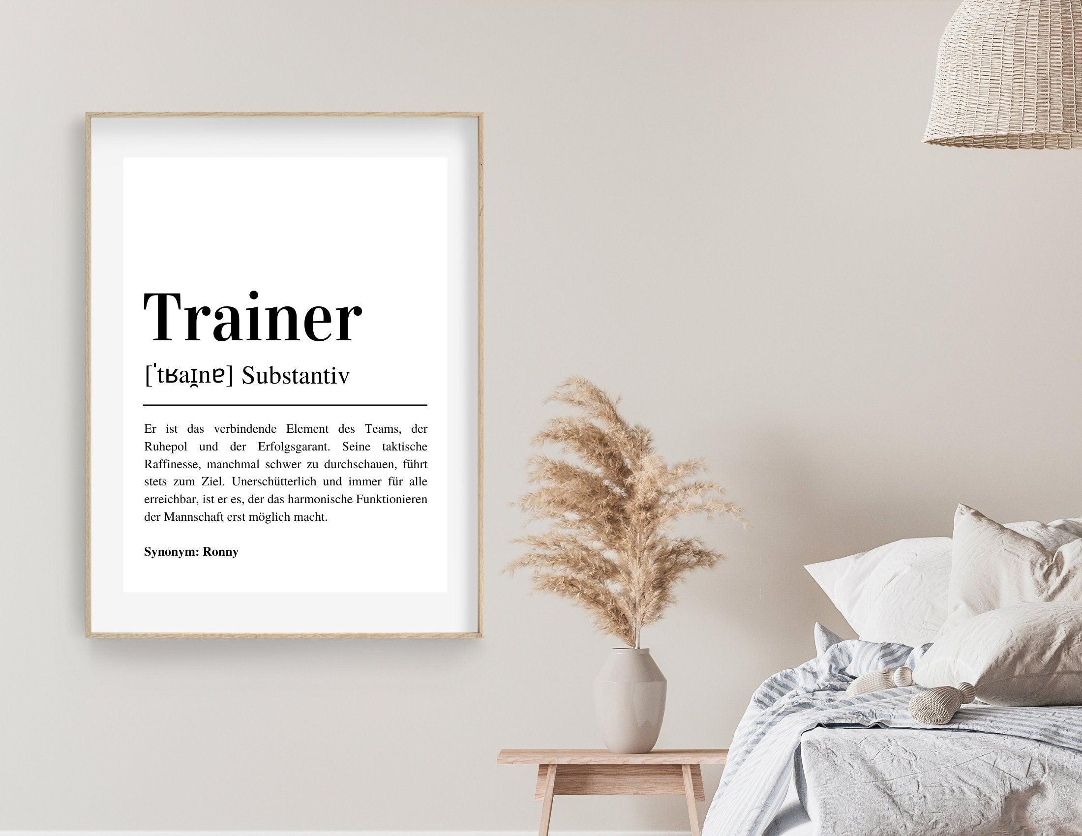 Poster Definition | personalisiert | Geschenk Trainer oder Trainerin | Digitaler Download - Roo's Gift Shop