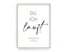 Poster Hochzeit | Personalisierung | Namen & Termin - Roo's Gift Shop