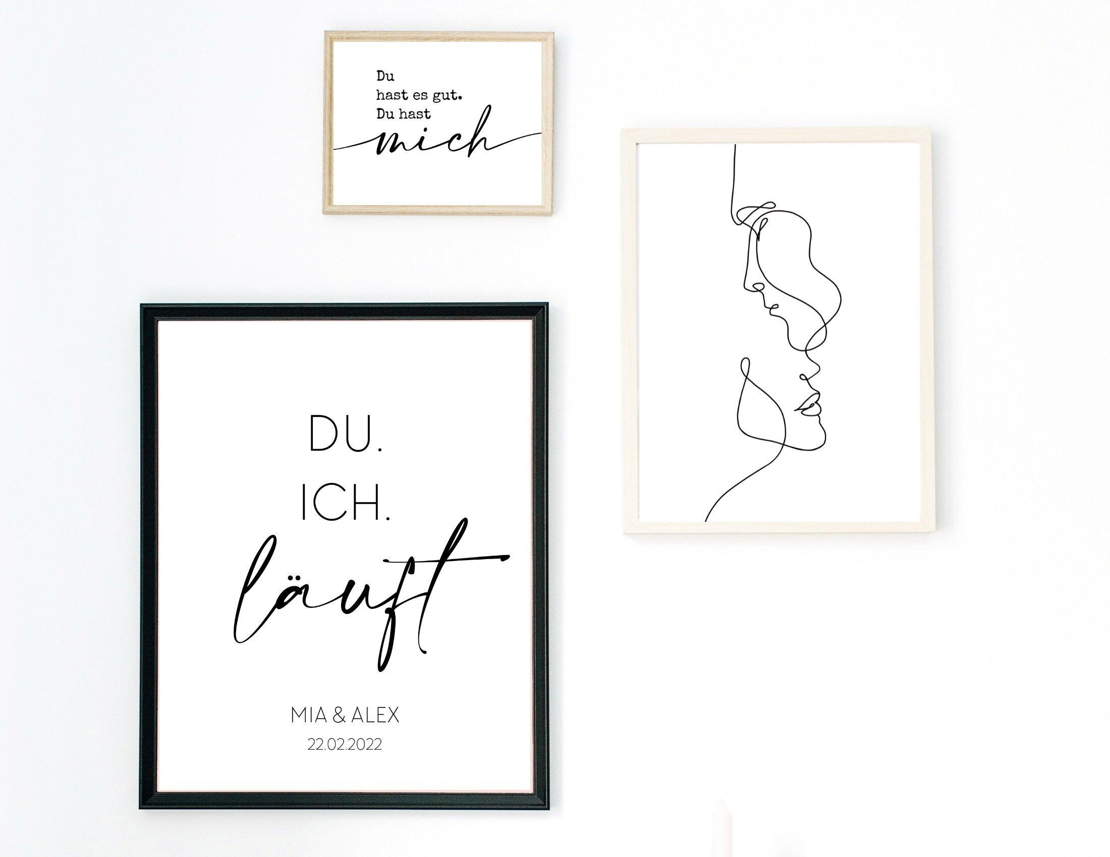 Poster Hochzeit | Personalisierung | Namen & Termin - Roo's Gift Shop