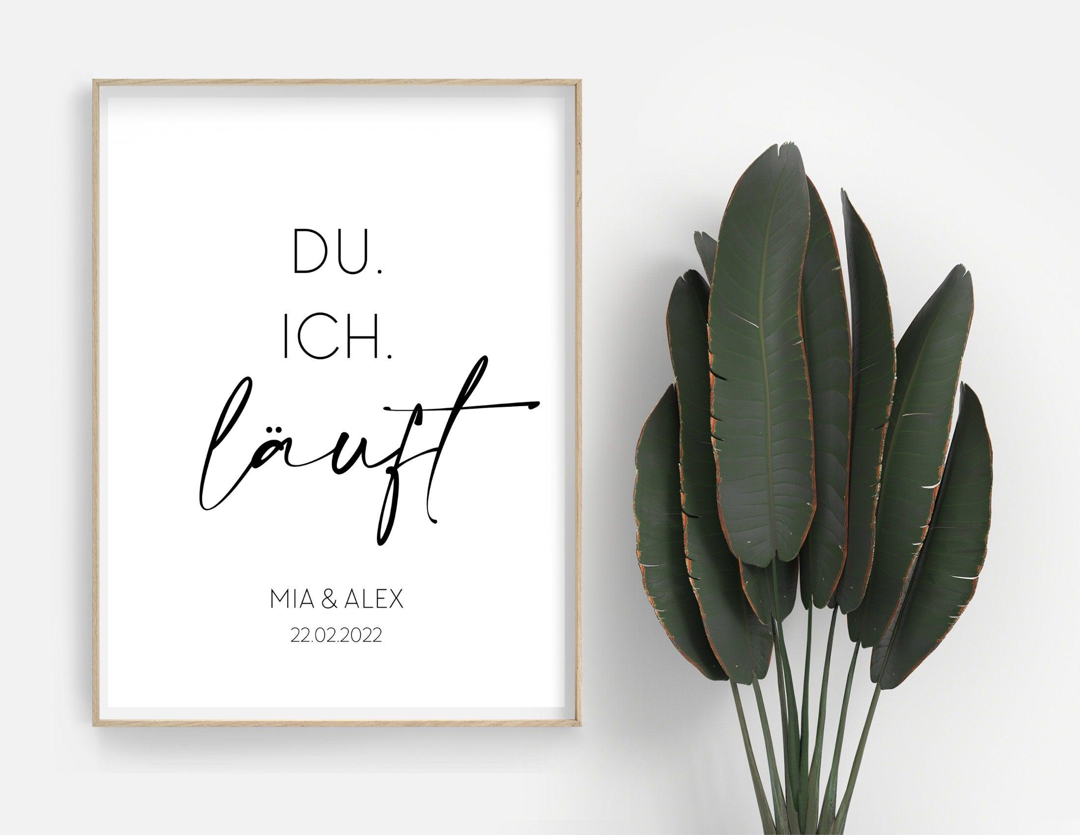 Poster Hochzeit | Personalisierung | Namen & Termin - Roo's Gift Shop