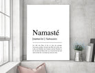 Poster | Definitionsposter | Definition NAMASTÉ - Roo's Gift Shop