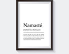 Poster | Definitionsposter | Definition NAMASTÉ - Roo's Gift Shop