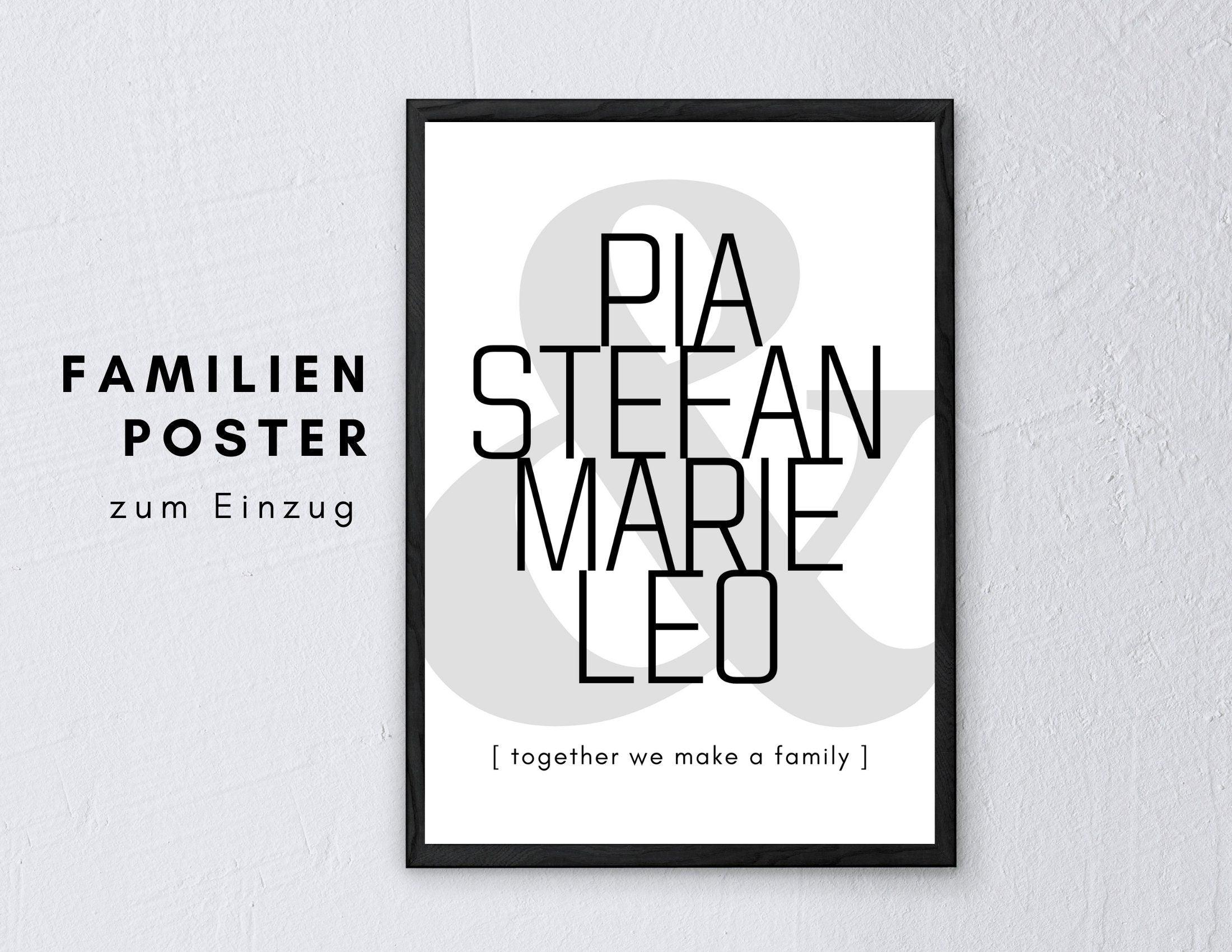 Poster | Familie | personalisiert - Roo's Gift Shop