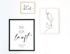 Poster | Hochzeit | Du. Ich. Läuft. | personalisierbar - Roo's Gift Shop