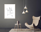 Poster | Hochzeit | One Line Art | Liebende | personalisiert - Roo's Gift Shop