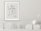 Poster | Hochzeit | One Line Art | Liebende | personalisiert - Roo's Gift Shop