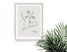 Poster | Hochzeit | One Line Art | Liebende | personalisiert - Roo's Gift Shop