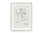 Poster | Hochzeit | One Line Art | Liebende | personalisiert - Roo's Gift Shop