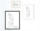 Poster | Hochzeit | One Line Art Paar | personalisiert - Roo's Gift Shop