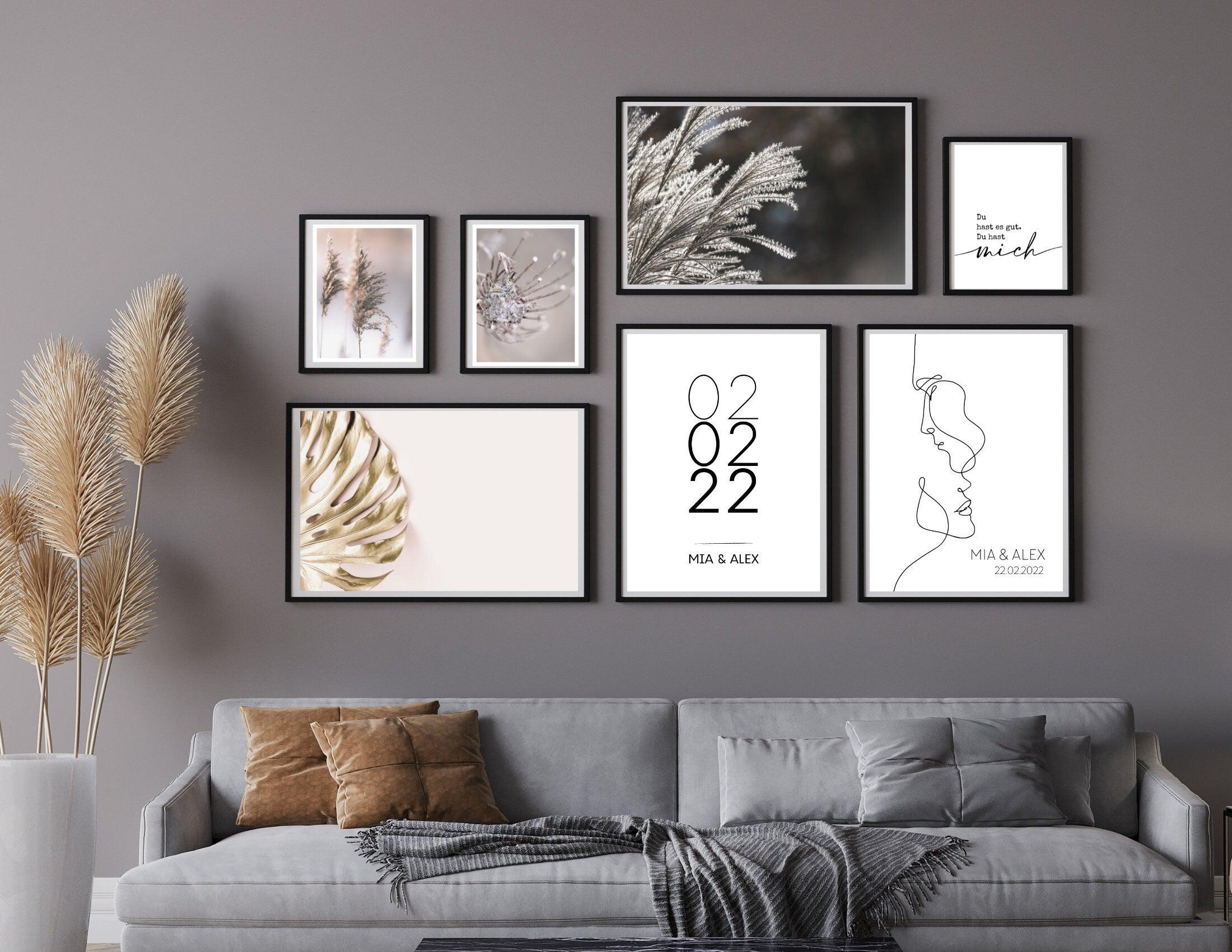 Poster | Hochzeit | One Line Art Paar | personalisiert - Roo's Gift Shop