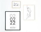 Poster | Hochzeit | One Line Art Paar | personalisiert - Roo's Gift Shop