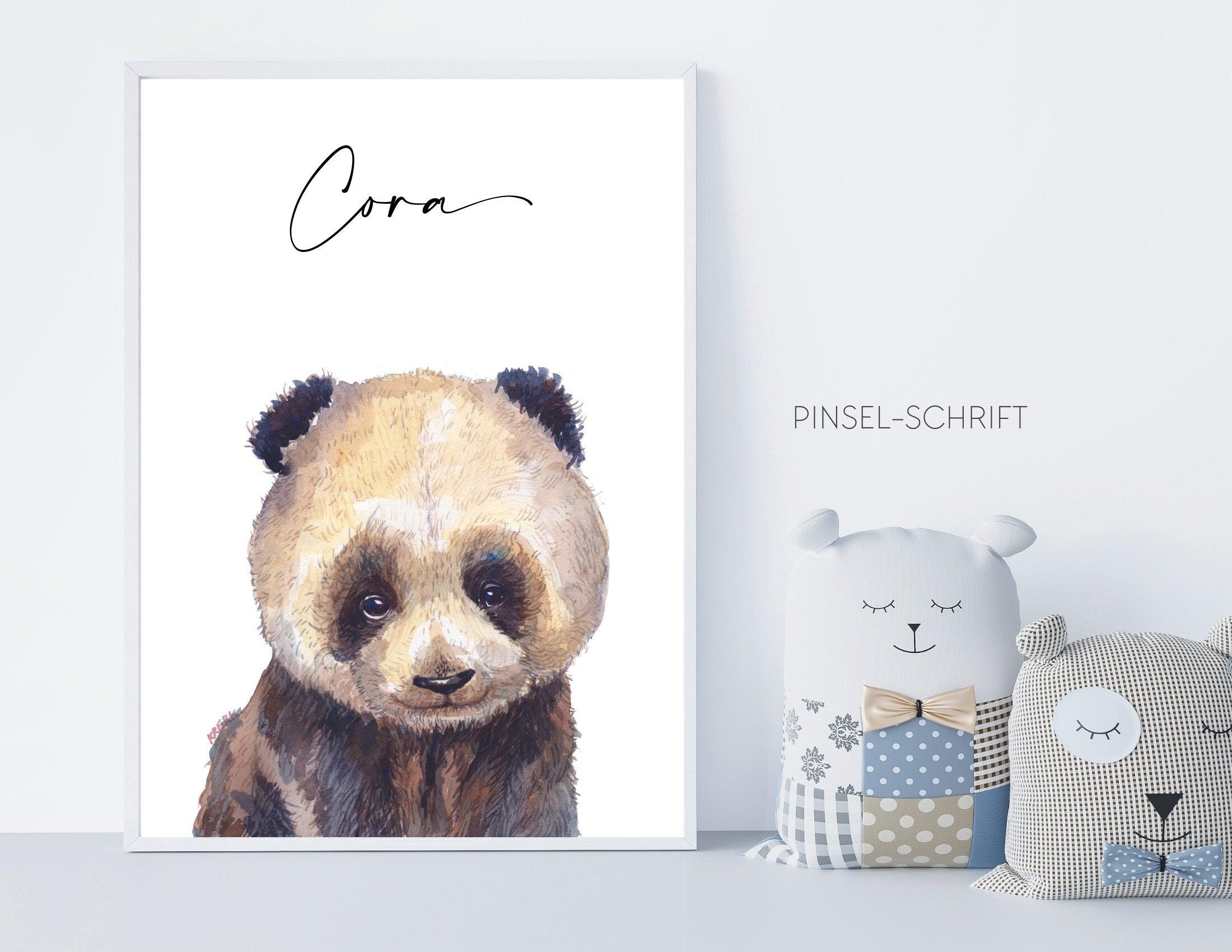 Poster | Kinderzimmer | Panda | personalisierbar - Roo's Gift Shop