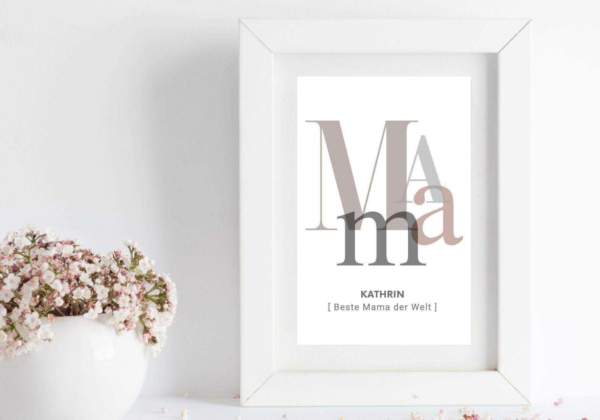 Poster | Mama | personalisiert - Roo's Gift Shop