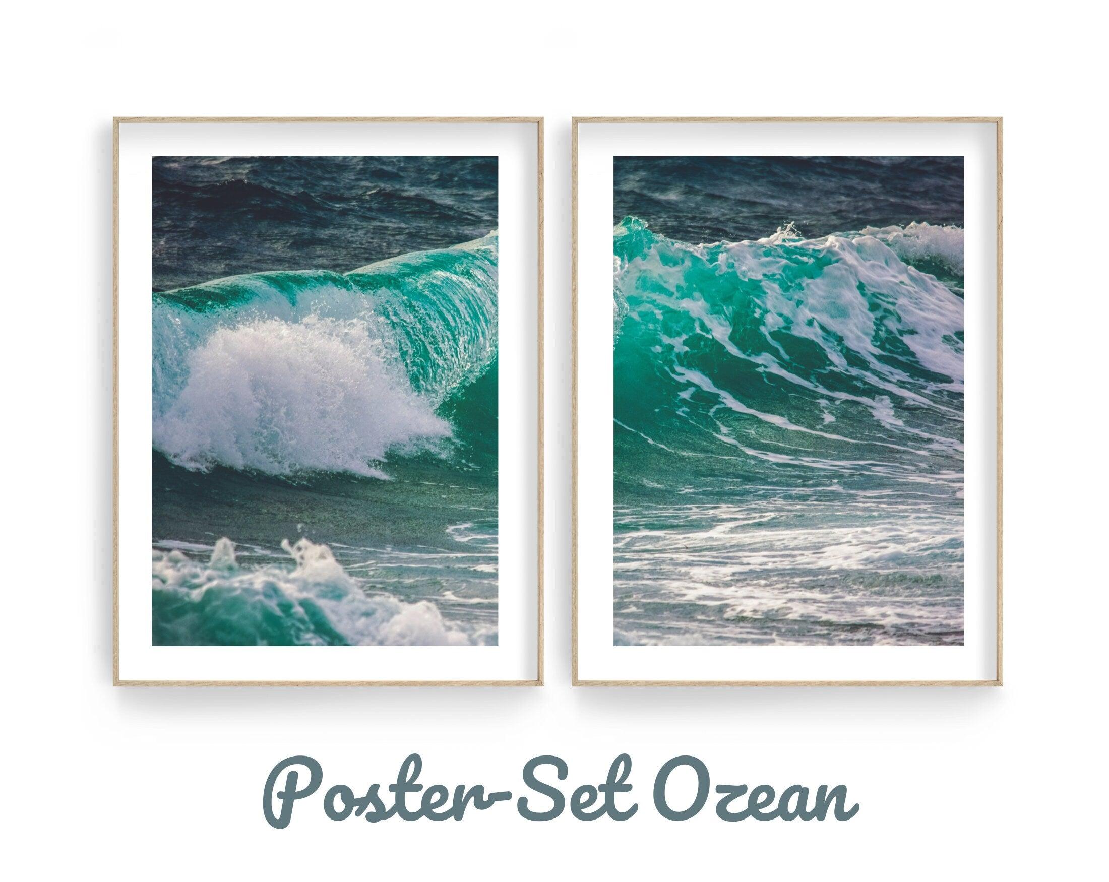 Poster | Meer | Ozean | Welle Brandung | 2er Set - Roo's Gift Shop