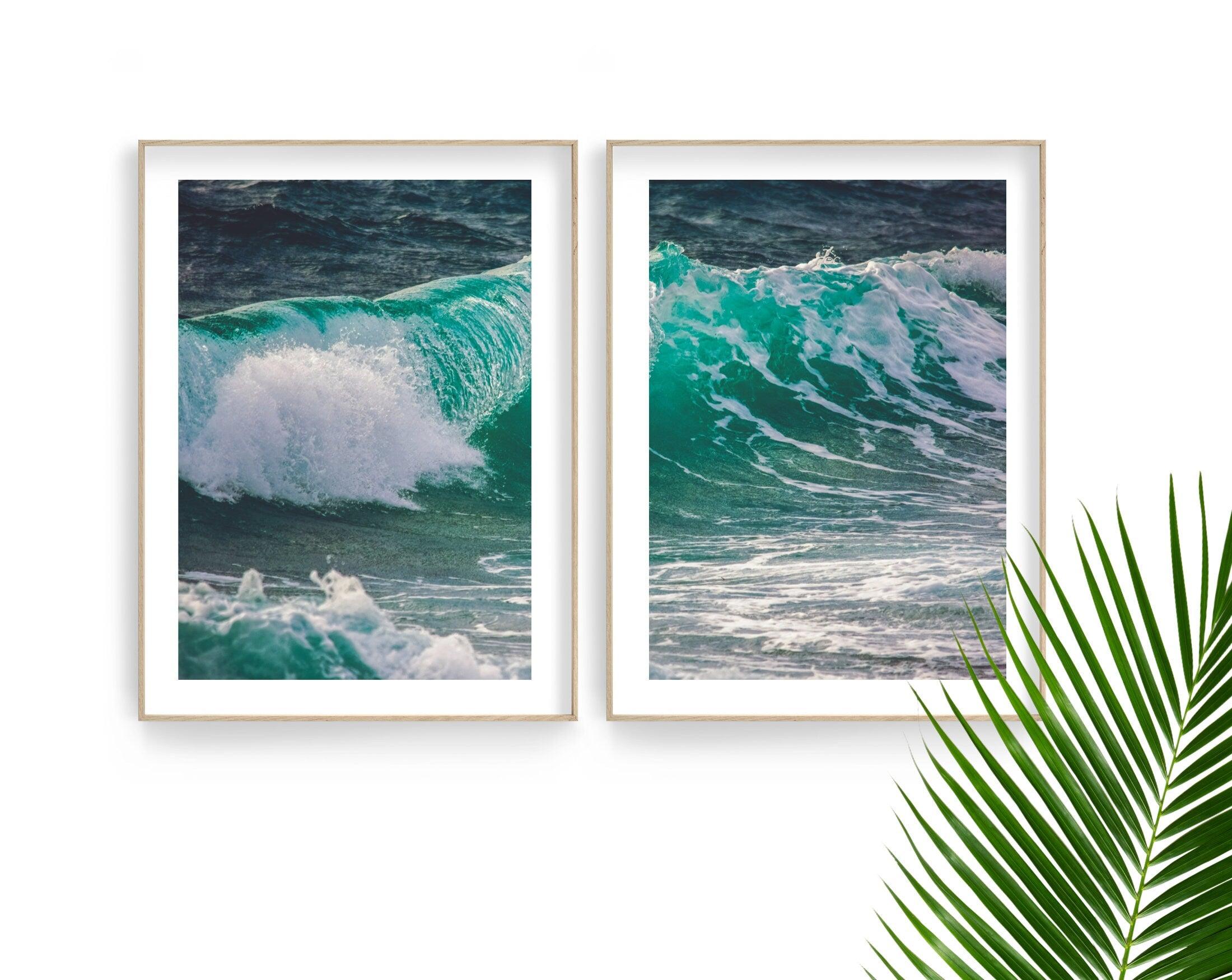 Poster | Meer | Ozean | Welle Brandung | 2er Set - Roo's Gift Shop