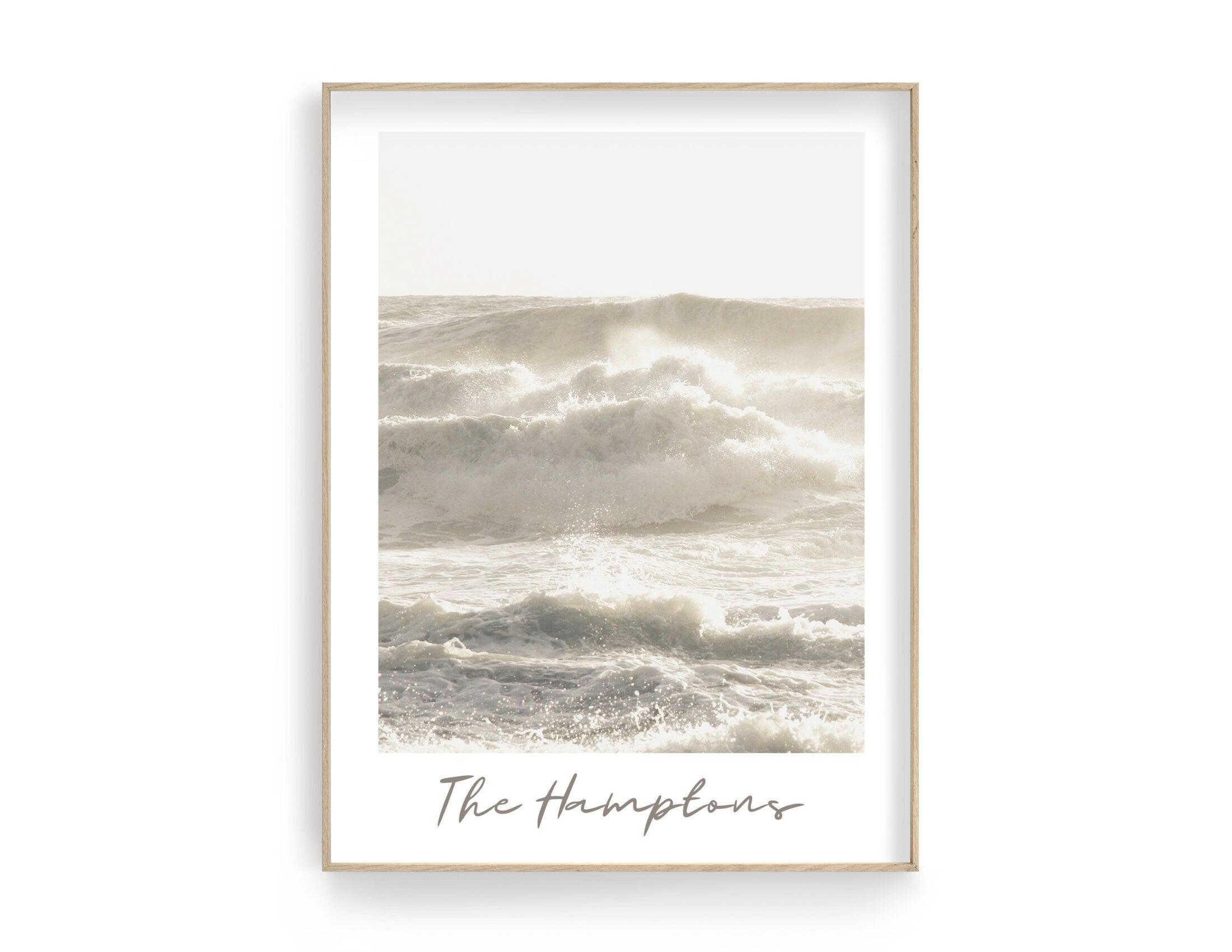 Poster | The Hamptons | Brandung | Meer - Roo's Gift Shop