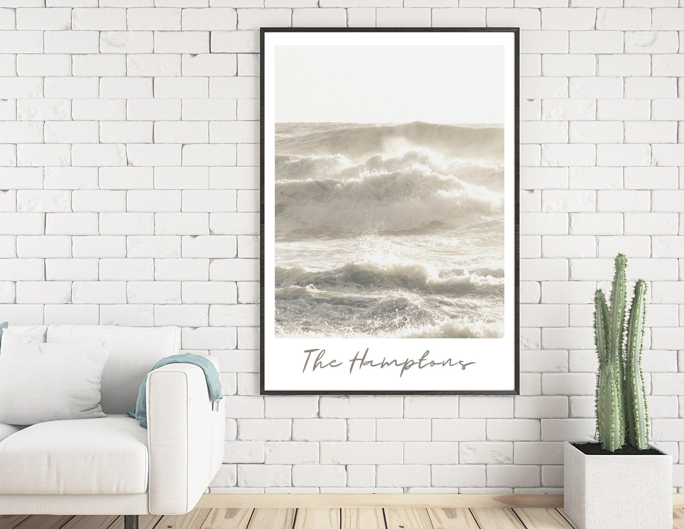 Poster | The Hamptons | Brandung | Meer - Roo's Gift Shop