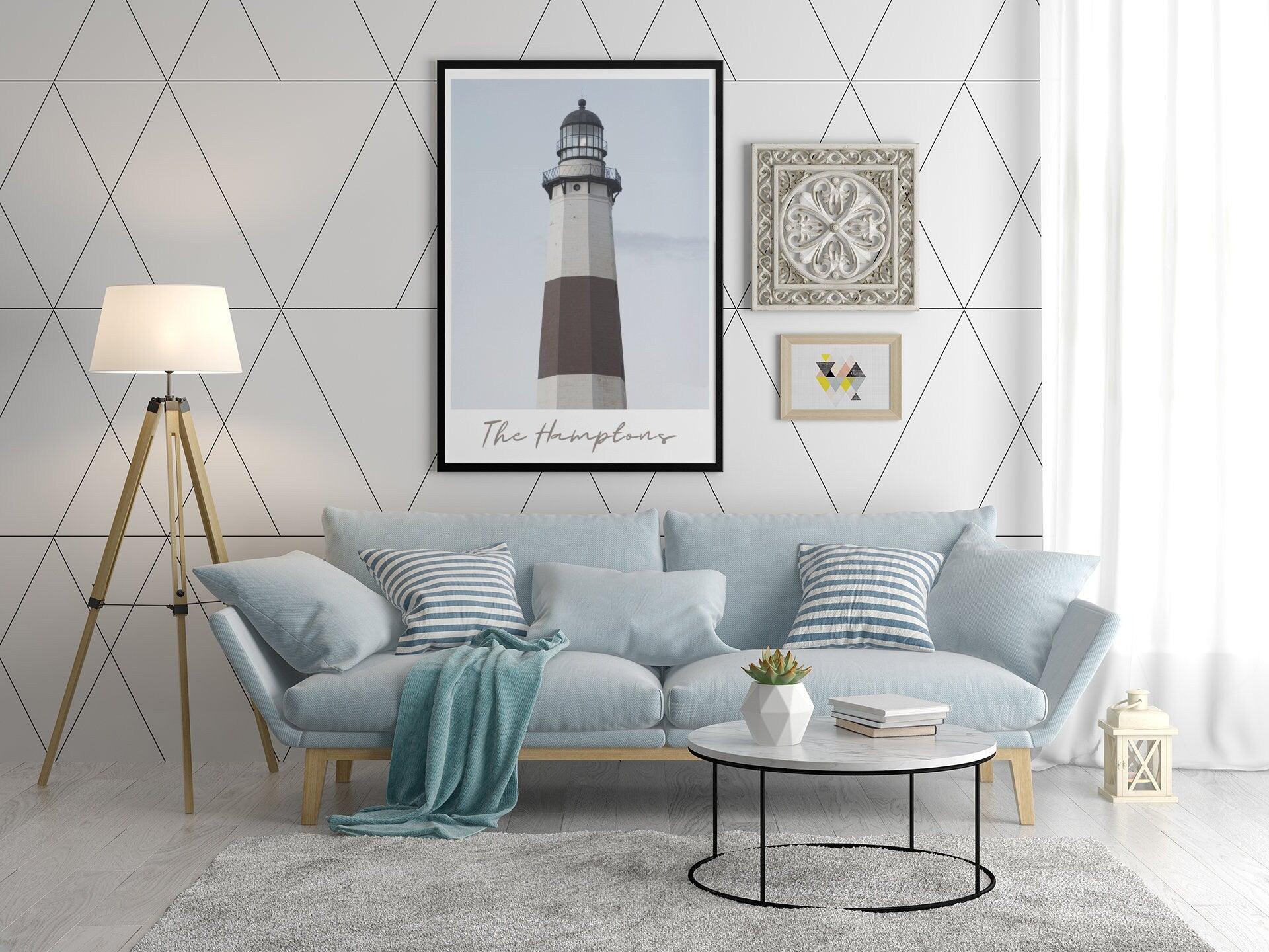 Poster | The Hamptons | Leuchtturm | Montauk - Roo's Gift Shop