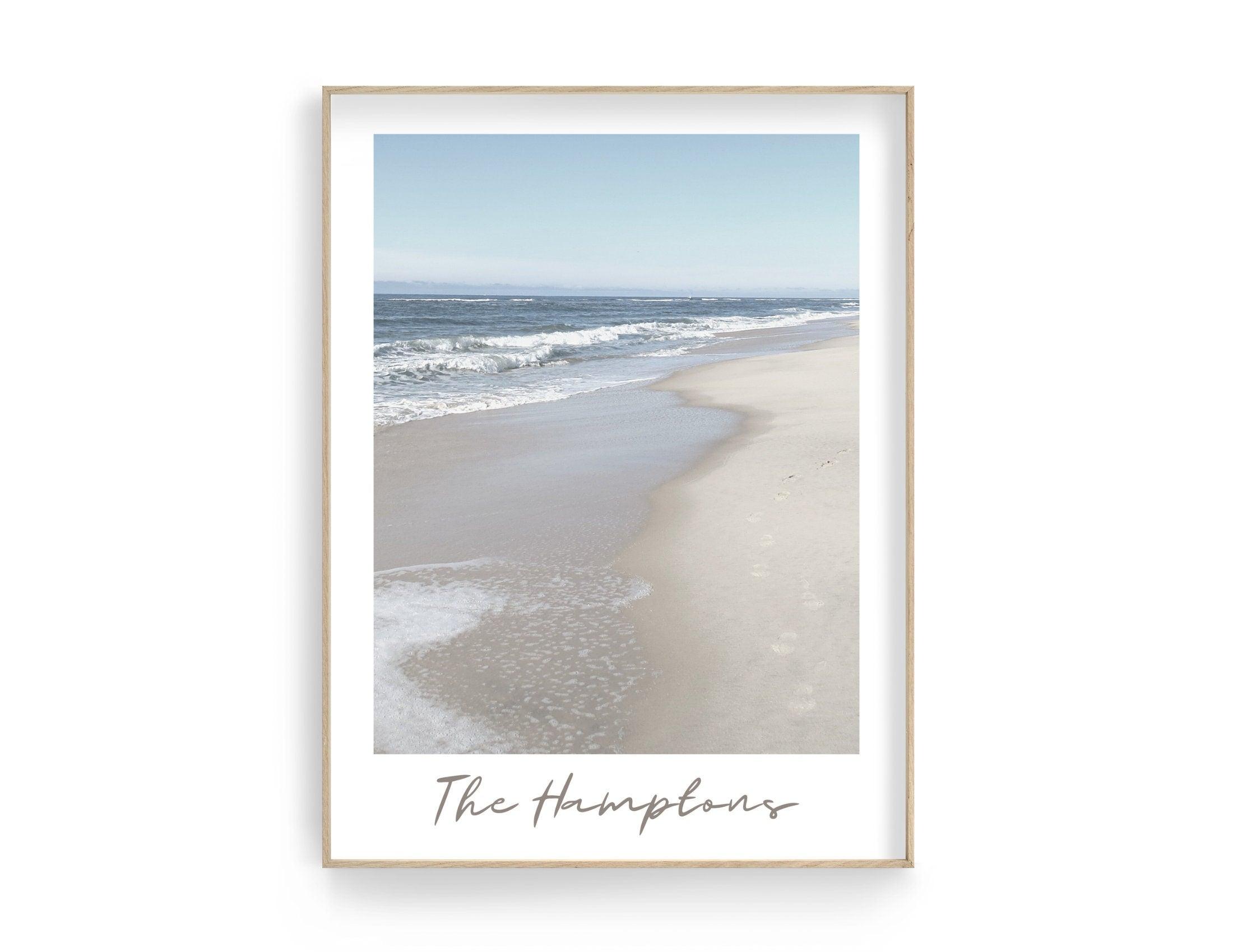 Poster | The Hamptons | Strand | Küstenlinie | Beachline - Roo's Gift Shop