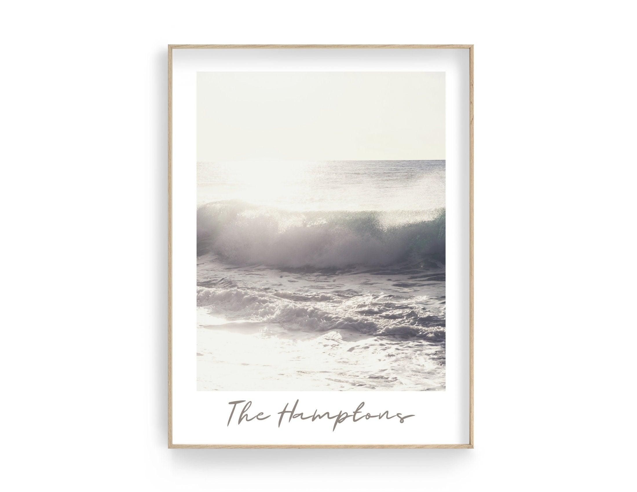 Poster | The Hamptons | Welle | Meer - Roo's Gift Shop
