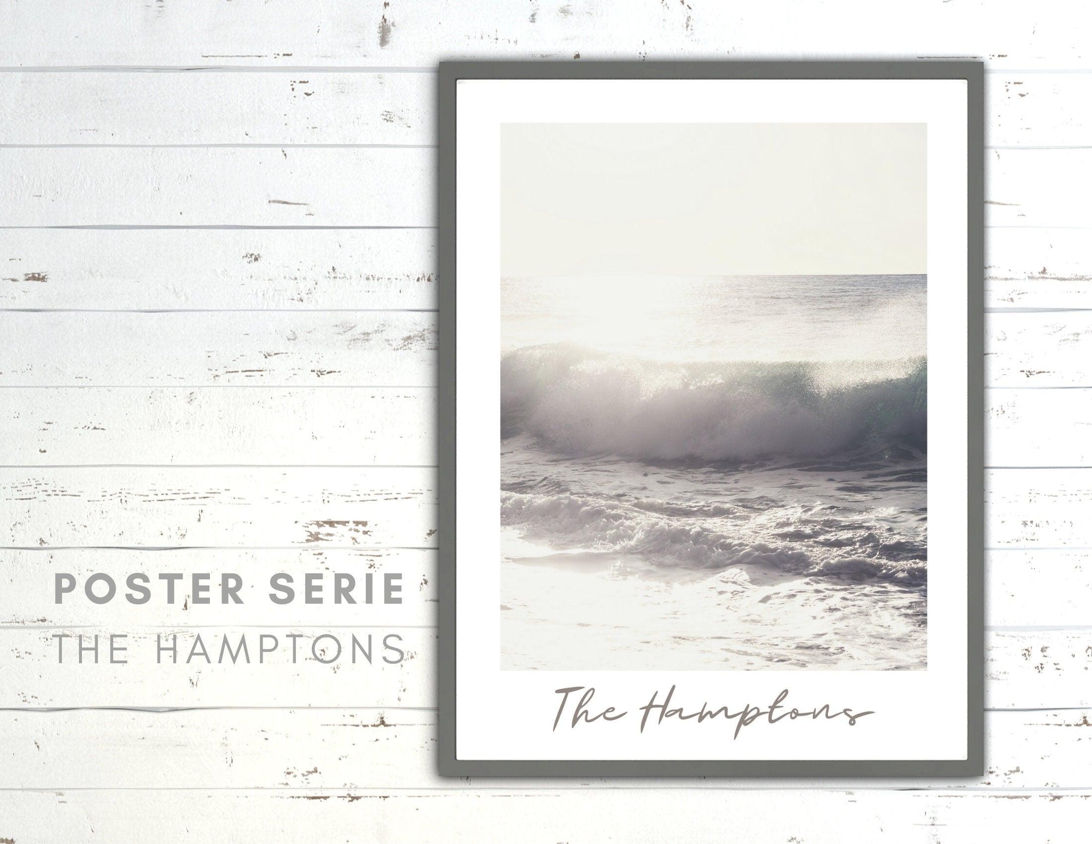 Poster | The Hamptons | Welle | Meer - Roo's Gift Shop