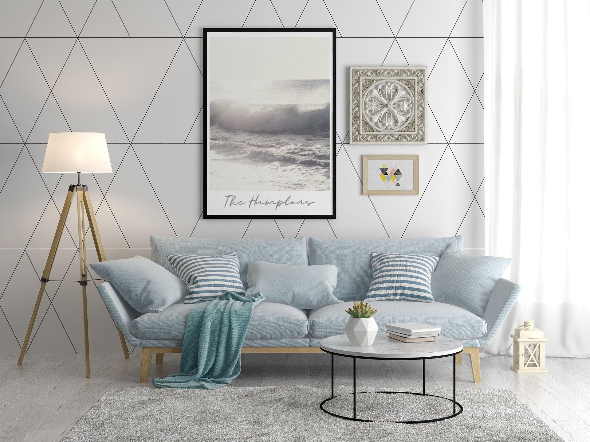 Poster | The Hamptons | Welle | Meer - Roo's Gift Shop