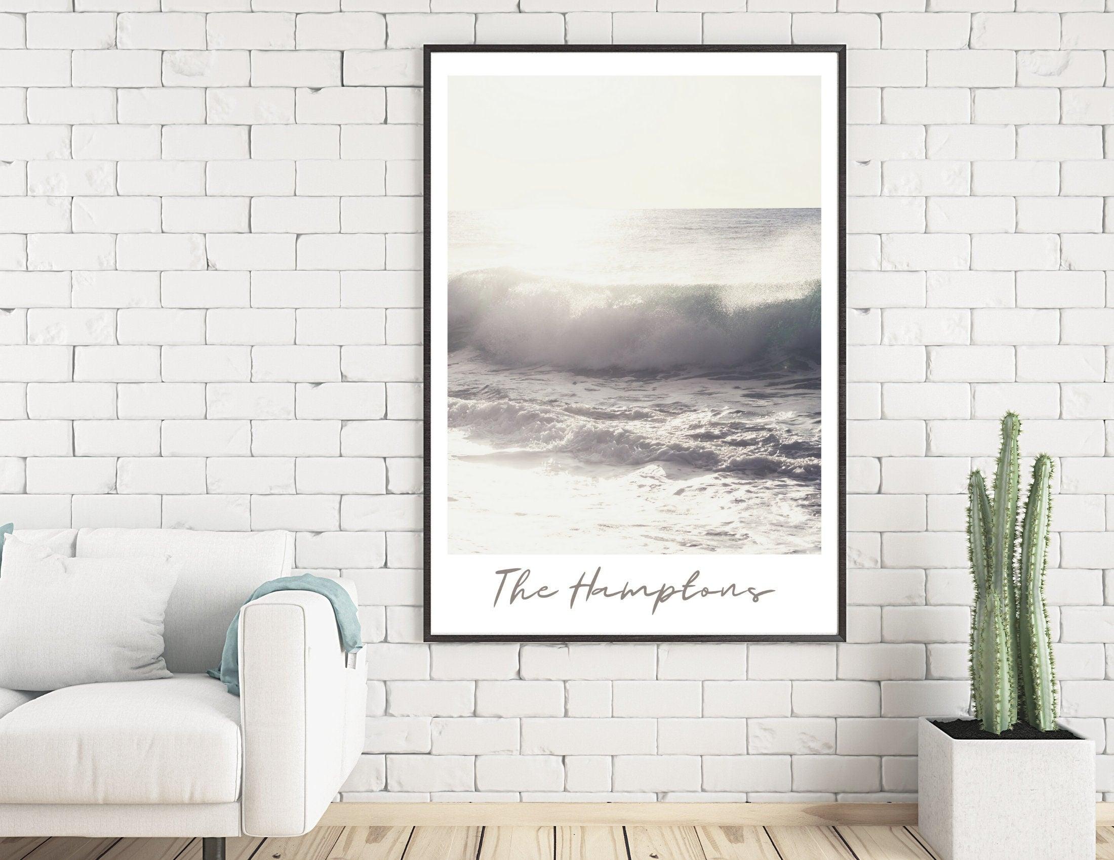Poster | The Hamptons | Welle | Meer - Roo's Gift Shop