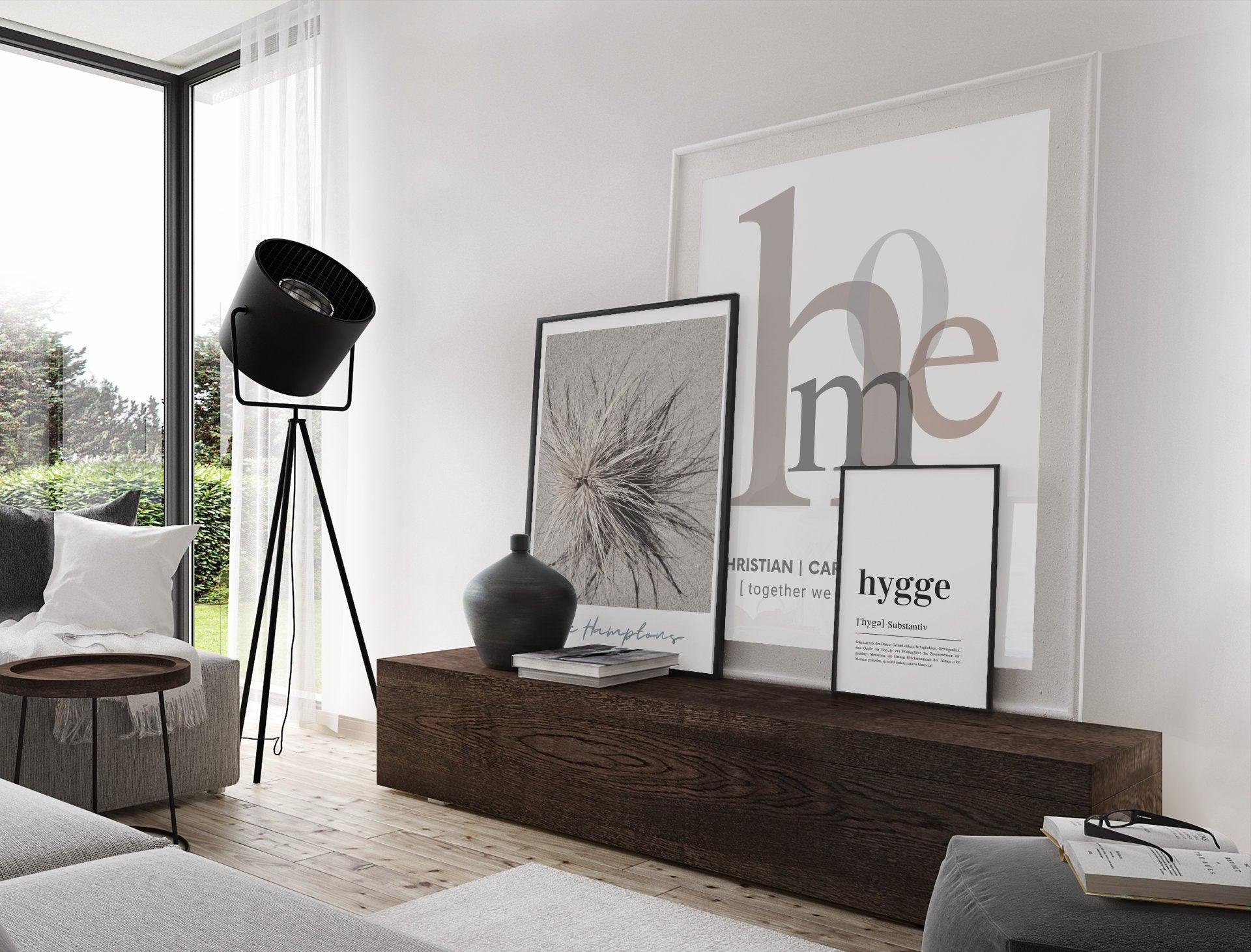 Poster | Typografie HOME | Familie | personalisierbar - Roo's Gift Shop