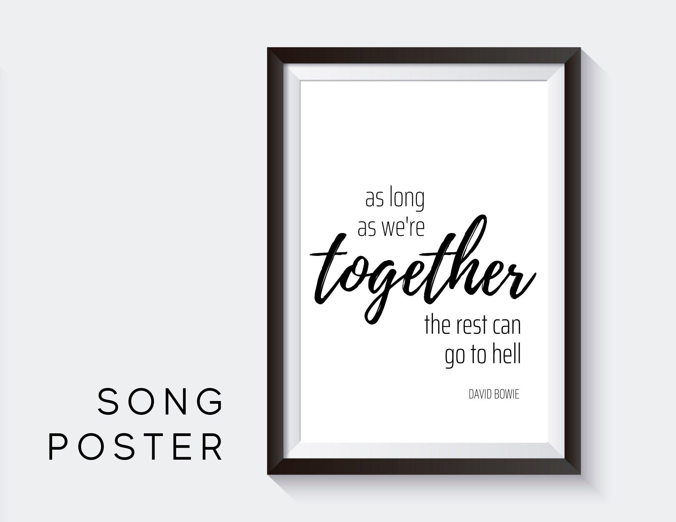 Poster Songtext | David Bowie | Absolute Beginners - Roo's Gift Shop