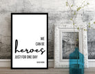 Poster Songtext | Heroes | David Bowie - Roo's Gift Shop