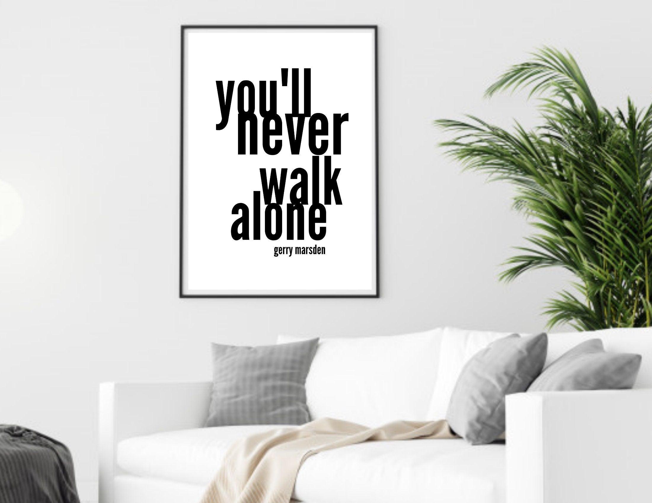 Poster Songtext | you'll never walk alone | Kult Hymne - Roo's Gift Shop