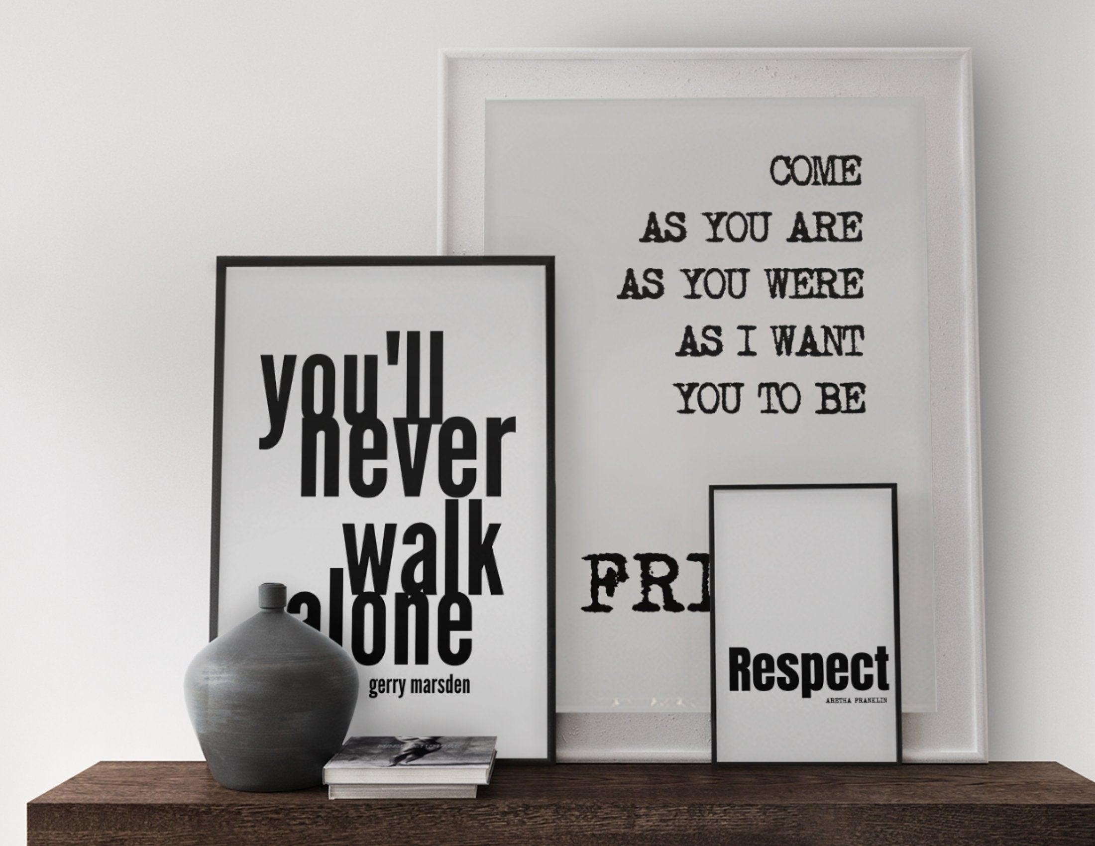 Poster Songtext | you'll never walk alone | Kult Hymne - Roo's Gift Shop