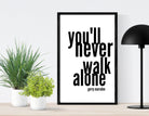 Poster Songtext | you'll never walk alone | Kult Hymne - Roo's Gift Shop