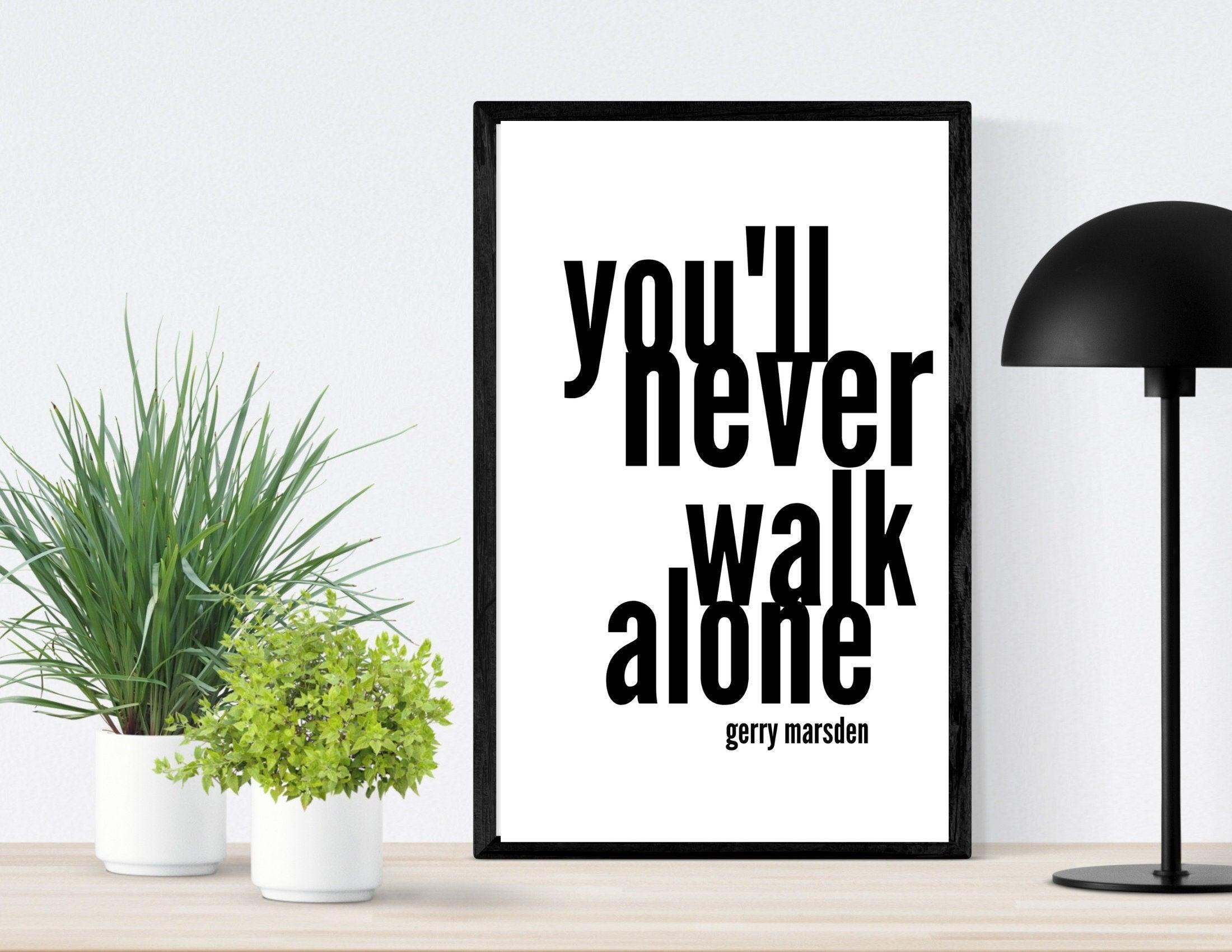 Poster Songtext | you'll never walk alone | Kult Hymne - Roo's Gift Shop