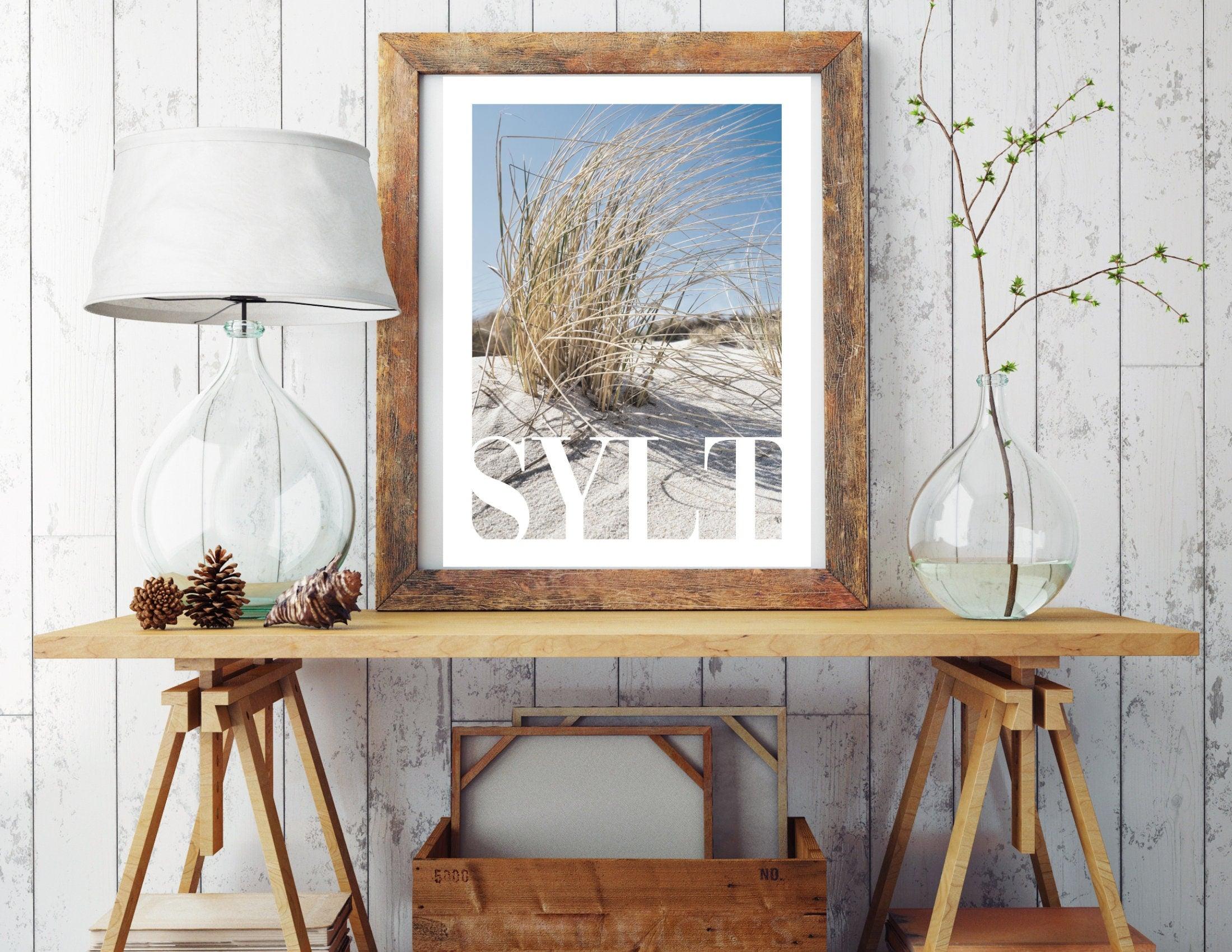 Poster SYLT | Stand | Leuchtturm | maritime Wand Deko - Roo's Gift Shop