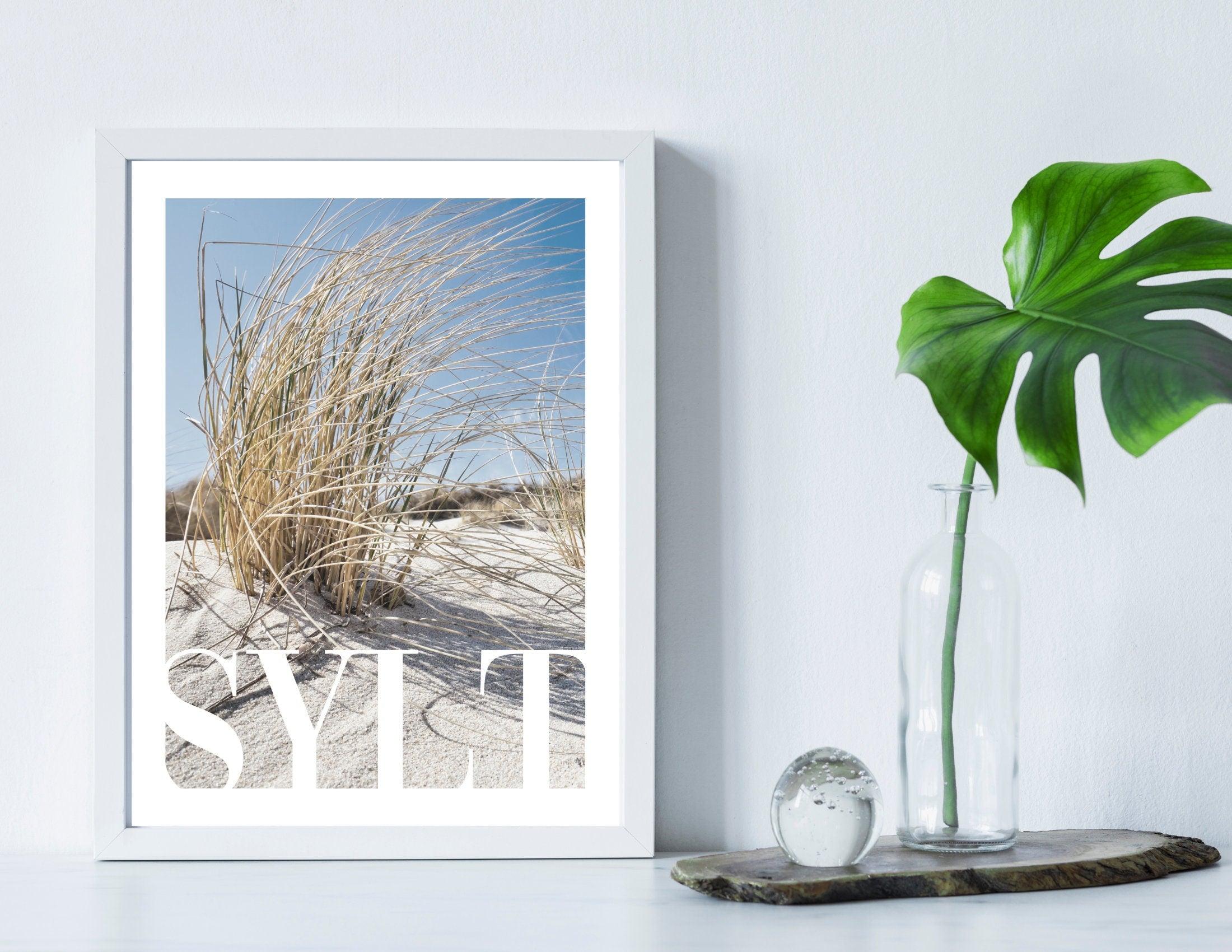 Poster SYLT | Stand | Leuchtturm | maritime Wand Deko - Roo's Gift Shop